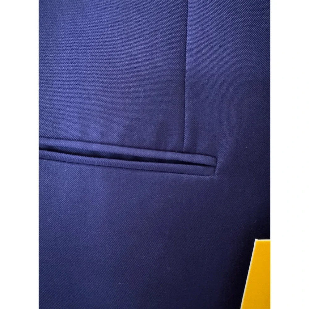 Porto Filo Mens Slim Fit Double Breasted Blazer Blue 40R S027D Designed in Italy